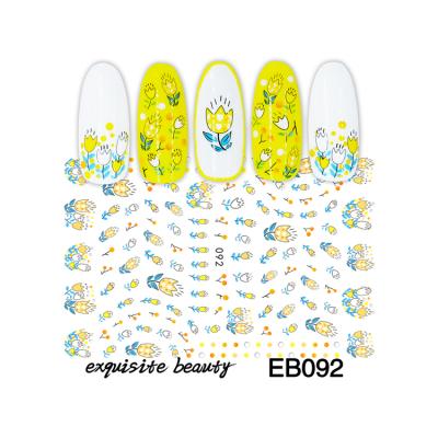 China Eb089-092 hot sale cheap price high quality 3D nails 3D sticker sticker decals shape nails sticker water decals for sale