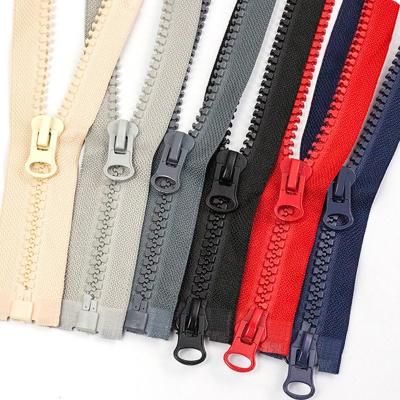 China Wholesale Custom Plastic Resin Zipper Open Teeth Resin Factory Resin Auto Lock Zipper Puller For Jacket Hoodie for sale