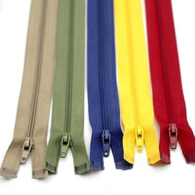 China Custom Factory #4 Rainbow Zipper Tape Wholesale Auto Lock Jacket Zipper Pin Lock Nylon Zippers Closed For Purse for sale