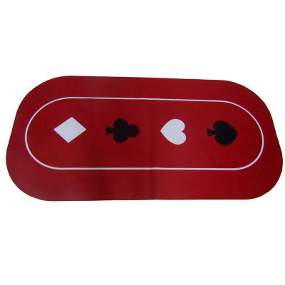 China Roulette Gambling Games Customized Design Rubber Poker Table Mat / Large Table Mat for sale