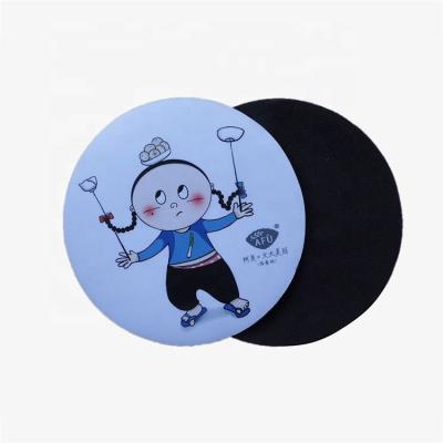 China Sustainable Round Silicone Coaster With New Design Printing for sale