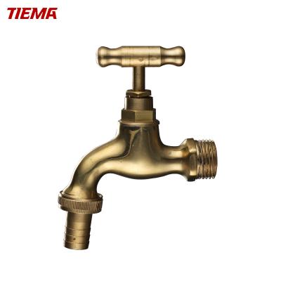 China TIEMA traditional cheap classic brass garden cold water bibcock basin water taps for sale