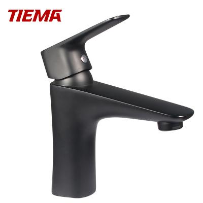 China Best Price Tiema Brand Low Price Waterfall Series Metered Promotional Sink Taps Bathroom Waterfall Basin Mixer Taps for sale