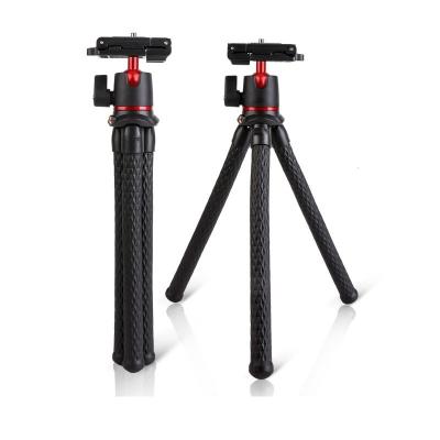 China PORTABLE Live Mini Desktop Tripod Stand With SLR Mobile Camera Mobile Phone Rotating Head for sale