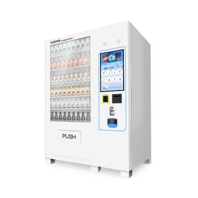 China 21.5 Inch Bottle Vending Machine Touch Screen Yunyin Metro Station Dispensing Frozen Food Vending Machine Te koop