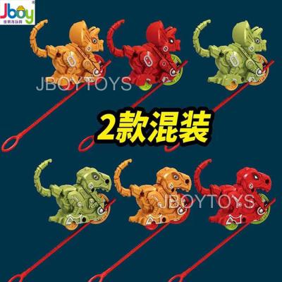 China Mini JBOY Toys 2022 Children Beyblade Burst Dinosaur Pull Ruler Spin Top Toy for sale