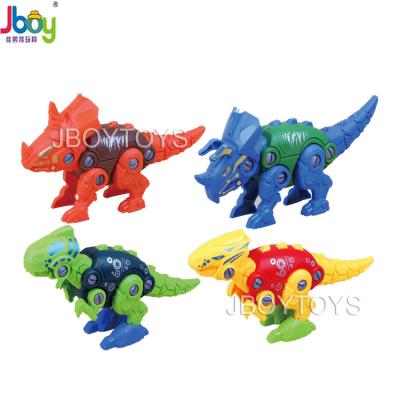 China Dinosaur Detachable Car Assembly DIY Toys Detachable Intellectual Hand-eye Coordination for sale