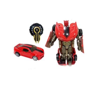 China Educational Cartoon Truck Toy Alloy Car Deformation Toys Car Boys Robot DIY Deformation Car for sale