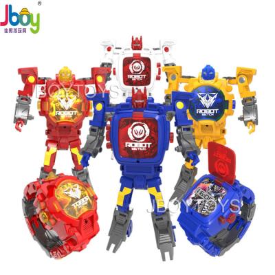 China Watch a new shape-changing robot deformation toy robot sales watch for children with display watch time deformation toys for sale