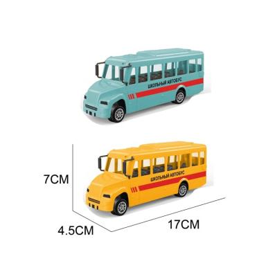 China Diecast Toy School Bus Play Vehicles Metal Bus Back Car Toy Mini Bus Die Cast Pull for sale