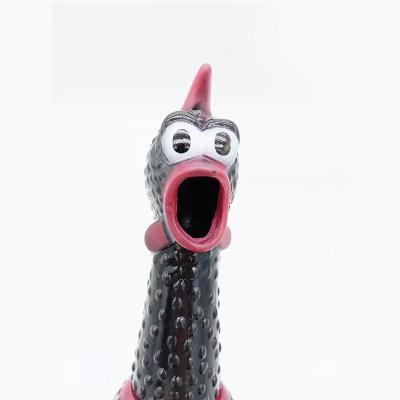 China Custom Stocked Rubber Squeaky Dog Chicken Dog Toy Squeak Squealing Plastic Squeaky Toy Rubber Chicken Dog Toys Chicken for sale