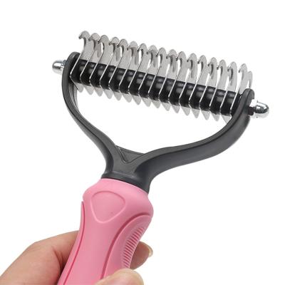 China Amazon Cat and Dog Comb Portable Anti-Slip Pet Supplies Stabilized Pet Comb Feeds Pet Comb Stainless for sale