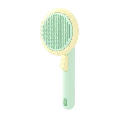 China Top Stocked Amazon UFO Shape Hair Comb Dogs Cats Dogs Pet Grooming Tool Pet Hair Remover Comb Pet Hair Remover Comb ABS Self Cleaning Brush for sale