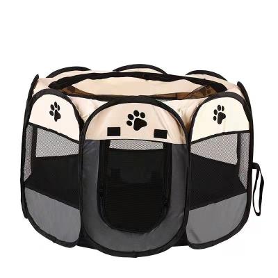 China New Design Pet Travel Bag Octagonal Cage Cat and Dog Cage Manufacturer Viable Portable Collapsible Folding Pet Game Supplies for sale