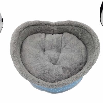 China Amazon Viable Top Plush Pet Love Shaped Nest For Cat Puppy Kennel Plush Cotton Pet Kennel Factory Direct Wholesale Product for sale