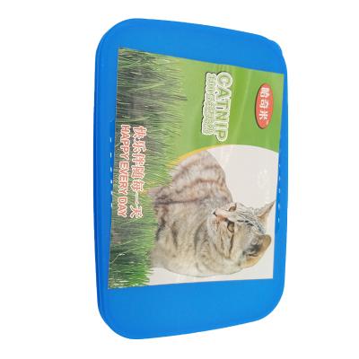 China Edible Grass Organic Pet Viable Grass Sprouting Spleen Crystal Cat Grass Planting Set Cat Healthy Treats for sale