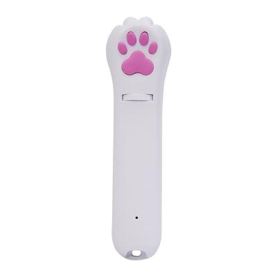 China Wholesale Rechargeable Laser 2022 Cat Paw Toy Pet Cat Toy Interactive Infrared Interactive Stored Cute Funny Laser Projection Training Toy for sale