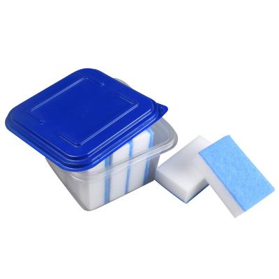 China Wholesale 8Pk Durable Double Side Sponge Magic Erasers Set With Plastic Box For Kitchen Household Cleaning for sale