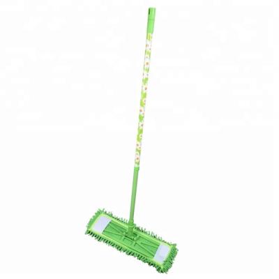 China Factory Price Sustainable Adjustable Spinning Chenille Microfiber Broom With Telescopic Pole For Floor Cleaning for sale