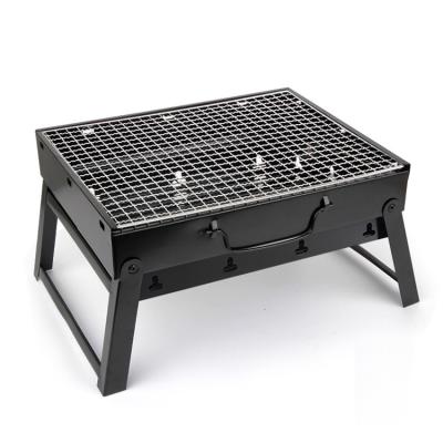 China Easily Assembled Folding Grill For Outdoor Camping BBQ Grilling Cooking Portable Mini BBQ Charcoal Grill for sale