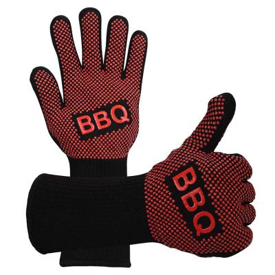 China Silicone Printed Heat Resistant Microwave Oven Gloves for sale