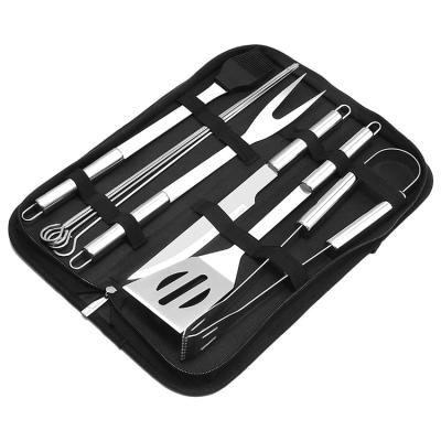 China Sustainable 9pcs Stainless Steel Camping Cookware Set for sale