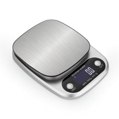 China Weight Measuring Digital Electronic Kitchen Mini Size Scales In Silver Color 5kg for sale