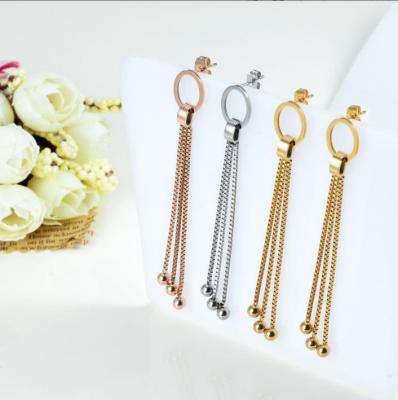 China Sjzmm FASHIONABLE 2022 geometric earrings surround earrings fringe chain earrings for sale