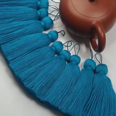 China Cell Phone Sjzmm Customized China Carpet Fringe 10cm CottonTassel Fat Fringe For Home Decoration 100%cotton Chat 700 Colors For You for sale