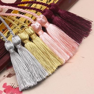 China Sjzmm Factory Price Double Polyester Tassels Modern Home Decorative Fringe 54cm Tassel In Various Color for sale