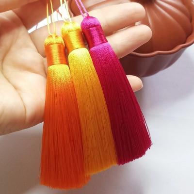 China Free Sample 1000 Large 1.2cm Sjzmm Cell Phone Color 8cm Diameter For Decoration Jewelry, 100% Silk Rayon Fringe Tassels for sale