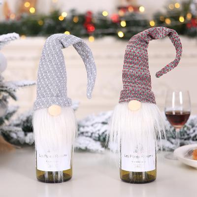 China Christamas Decoration Sjzmm Christmas Decorations Santa Wine Set Nordic Forester Champagne Set Hotel Restaurant Decoration propsXmas Table Decor for sale