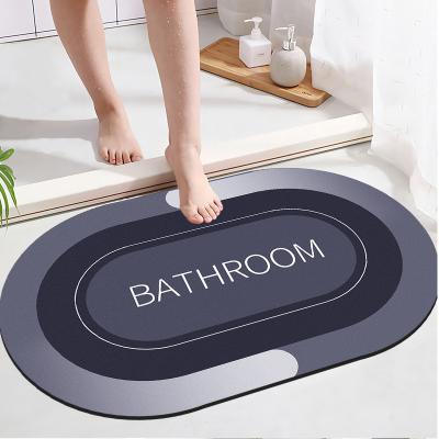 China Washable Soft Diatomite Bath Mat Anti Slip Diatomite Bath Mat for sale