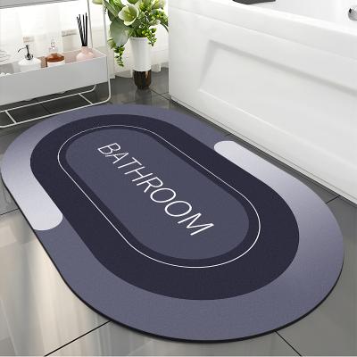 China Tianjin Washable Drying Bath Rollable Mat Absorbent Diatomite Bath Mat for sale