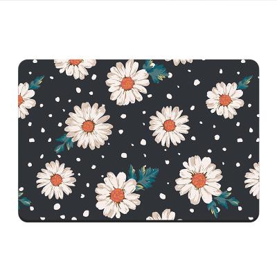 China Washable Anti Slip Cover Soft Smooth Flower Door Mat For Bedroom Tub Mat Cover Logo Absorption Custom Bathroom Carpets for sale