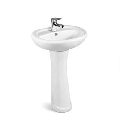 China Chaozhou Modern Bathroom Cabinet Basin Color Pedestal Ceramic Wash Basin for sale