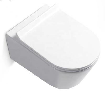 China Cheap Cistern Chaozhou Sanitary Ware Modern Bathroom Hidden Wholesale Back to Wall Hanging Ceramic Wall Hung Rimless Toilet for sale