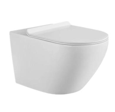 China European Tank Sanitary Ware Porcelain Concealed Round Wall Hung Toilet For Bathroom Design Home Decoration for sale