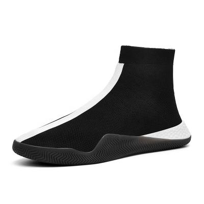 China Free Sample Fashion Brand High Top Outdoor Private Label Breathable Custom Made Man Shoes Knit Cloth Men Speed ​​Sock Casual Sneakers for sale