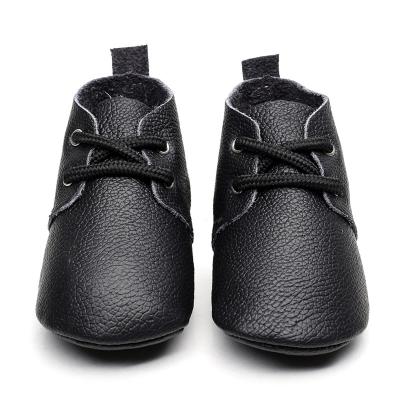 China New Style 3LB003 Leather Toddler Baby Shoes Lace British Soft Sole Shoes Wholesale Flat for sale