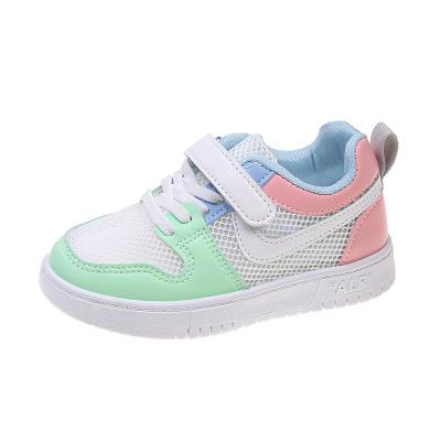 China New Hot Selling Children Shoes Waterproof Hot Anti Slip PU Football Sports Upper Shoes For Kids Pink Green Color for sale