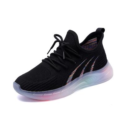 China Cushioning Brand Sports Mesh Upper Breathable Women Casual Shoes For Girls With 4cm Thick Sole for sale