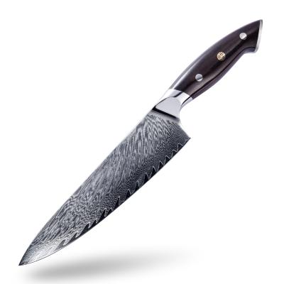 China Sustainable 8 Inch Chef Knife VG10 Damascus Style Professional Kitchen Knife for sale