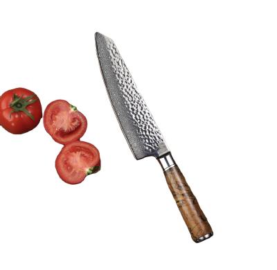 China Viable Dropshipping Customized 8 Inch Cooking Japanese Kitchen Chef Knife With Damascus Steel for sale