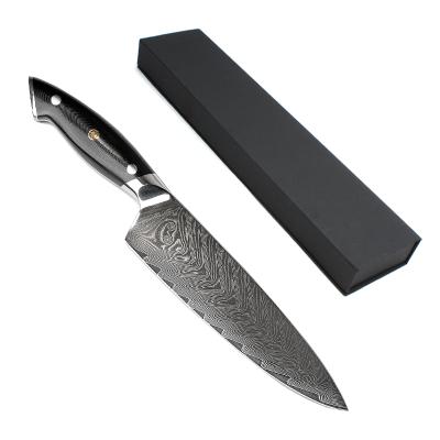 China Viable Japanese Chef 8 Inch Damascus Kitchen Knife with VG-10 Damascus Steel for sale