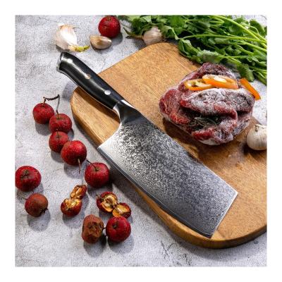 China Sustainable Wholesale Custom Professional G10 Handle 7 Inch Chef Knife 67 Layer Vg10 Damascus Steel Cutting Knife for sale