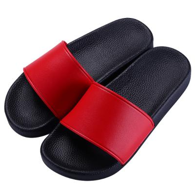 China PVC Men Slippers Shoes Slides Custom Lightweight OEM Outdoor Summer Beach Black Sandals for sale