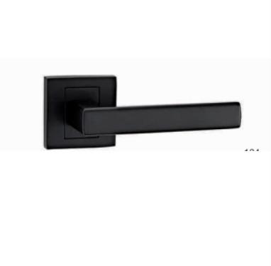 China Euro newest patent handle black square size normal size door handle design door lever for interior wood door for sale