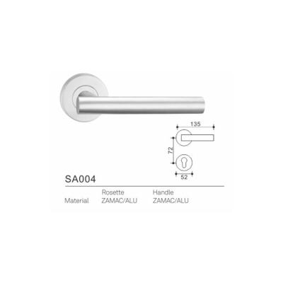 China Modern Internal Wood Tube Stainless Steel Cavity Lever Type Door Handle for sale