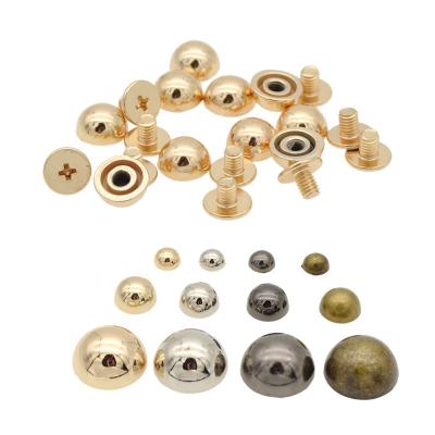 China Custom Decorative Leather Crafts Rivet Stainless Steel Metal Screws User Friendly Studs For Handbag Accessories And Luggage for sale